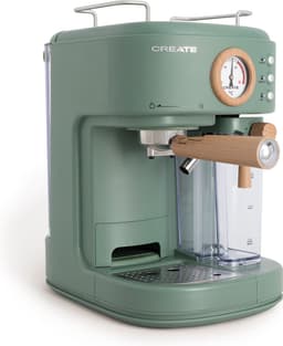 CREATE - Espressomachine - 20bar halfautomatische - Met melkreservoir - Kleur Sage - THERA RETRO PRO — thumbnail 3
