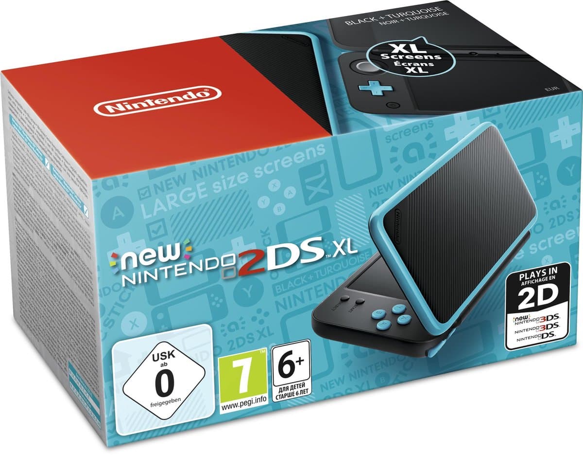 New Nintendo 2DS XL Console - Zwart/Turquoise — afbeelding 1