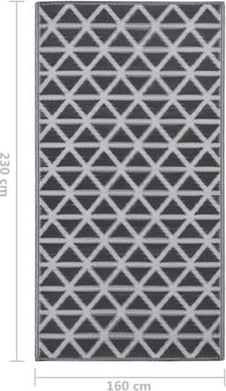 vidaXL - Buitenkleed - ARAKIL - 160x230 - cm - PP - zwart — thumbnail 5