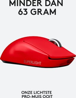 Logitech G Pro X SUPERLIGHT - Draadloze Esports Gaming Muis - Rood — thumbnail 3