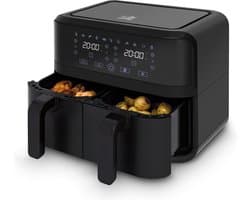 FRITEL Snacktastic 8180 DUO - Airfryer / Heteluchtfriteuse - 2x 4,5 L - Zwart + Display - 1700W