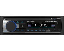 Strex Autoradio met Bluetooth 1 DIN - Voor Alle Auto's - USB AUX en Handsfree Bellen - Met Microfoon en Afstandsbediening