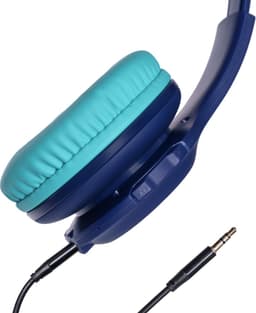 PowerLocus PLED Draadloze Koptelefoon Over-Ear voor Kinderen - LED lampjes - met Microfoon - Micro SD poort - Blauw — thumbnail 3