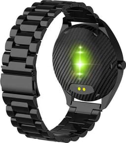 Belesy® POWER - Smartwatch Dames - Smartwatch Heren - Horloge - Stappenteller - 1.3 inch - 450+ wijzerplaten - Full Touch - Multi Sport - Hartslag - Calorieën - Saturatiemeter - Staal - Schakelband - Zwart - Moederdag — thumbnail 5