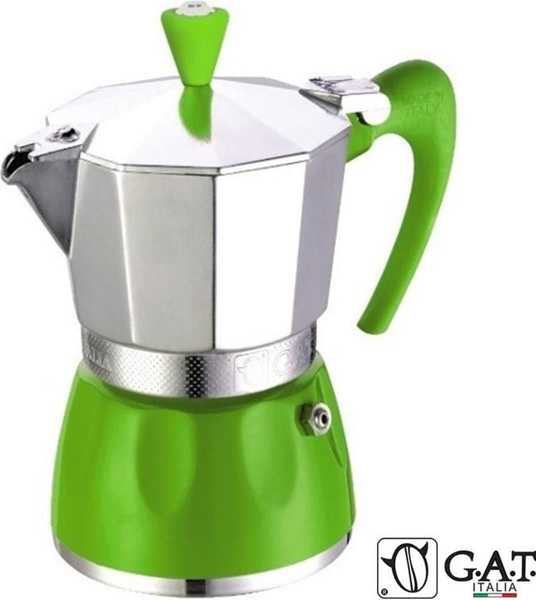 G.A.T. Italia Delizia Groen 3 kops - Percolator - 150ml - Made in Italy — afbeelding 1