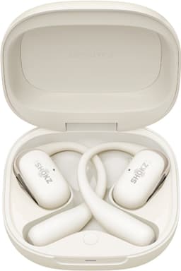Shokz OpenFit 2 Open-ear Sporthoofdtelefoon – Draadloze Oordopjes – Beige — thumbnail 3