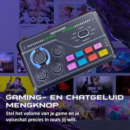 FIFINE - SC-8 - Zwart - Streaming Deck - DJ Mixer - Gaming Mixer - Podcast / Stream / Gaming - XLR Aansluiting - Line-in - Voice Changer — thumbnail 4