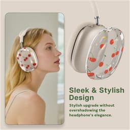MMOBIEL Beschermhoes voor AirPods Max Hoofdtelefoons – Zachte TPU Oorschelpen Beschermhoes – Anti-Kras Beschermende Cover – Kersen — thumbnail 4