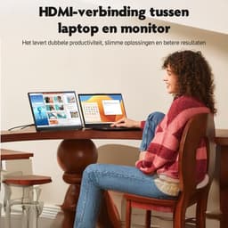 Pora&Co - IPS Portable Game Monitor - Beeldscherm 14 Inch - HDMI & USB-C - Full HD - Computerscherm - Draagbare Monitor — thumbnail 3