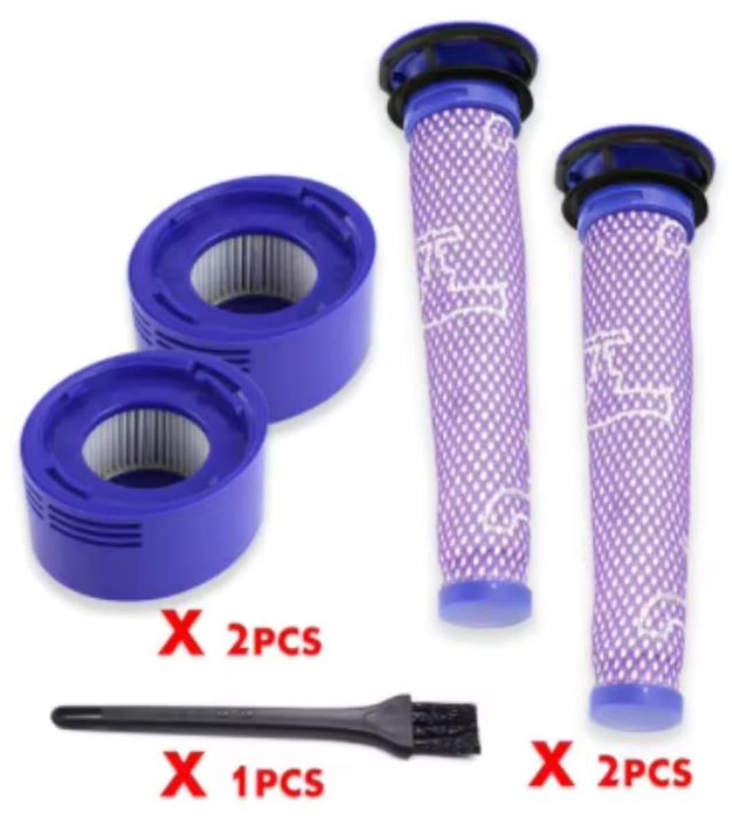 BukkitBow - HEPA Pre- & Post-Filter Geschikt voor Dyson V7 & V8 - Vervangingsset voor Dyson 96747801 - Met Reinigingsborsteltje — afbeelding 1