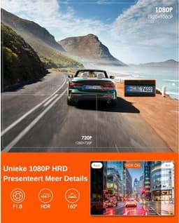 Luxe Dashcam Auto – Voor en Achter – Achter Draadloos – HDR Night Vision – 1080P – 24 Uur Parkeerstand – Met CPL – Eenvoudige Bediening – Zwart — thumbnail 4
