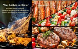 Propaangas BBQ-Grill met 3 Branders - Gas barbecue - Gietijzeren Roosters, Impulsontsteking & Thermometer — thumbnail 4
