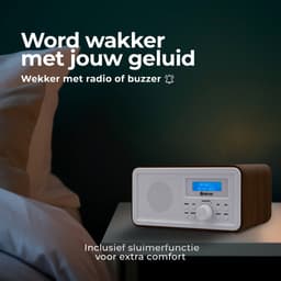 Denver DAB Radio - Retro Radio - FM Radio - Keukenradio - Draagbare radio - Batterijen & Netstroom - DAB30DW — thumbnail 4
