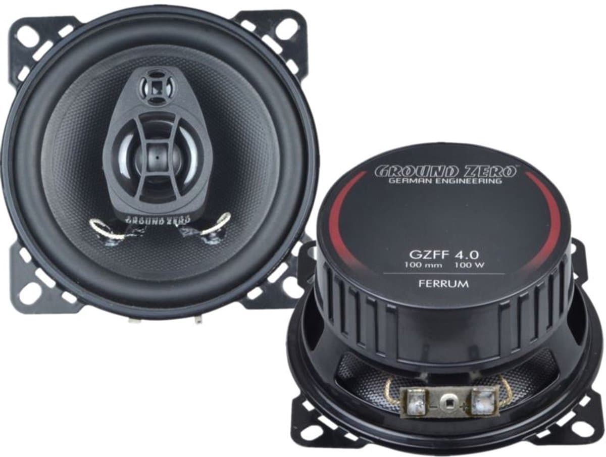 Ground Zero GZFF 4.0 - Autospeakers - 10 cm - 2-Weg Coaxiale Auto Speaker - 100W — afbeelding 1