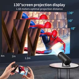Mini beamer - Projector - Beamerscherm - Projectiescherm - Outdoor & Indoor Projector - — thumbnail 4