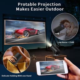 Mini beamer - Projector - Beamerscherm - Projectiescherm - Outdoor & Indoor Projector - — thumbnail 2