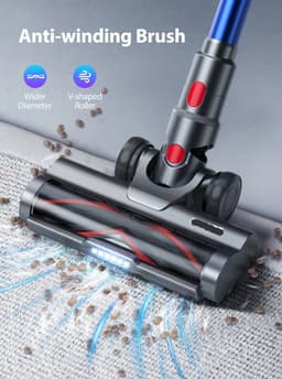 Steelstofzuiger Draadloos - Steelstofzuiger - Stofzuiger - Steelstofzuiger Snoerloos - HEPA-Filter - Blauw - Krachtige Zuigkracht - 36000PA - 450W - 1,2L Stofreservoir — thumbnail 4