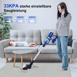 Steelstofzuiger Draadloos - Steelstofzuiger - Stofzuiger - 300W - 30kPa - 4000mAh - Blauw - Steelstofzuiger Snoerloos - Krachtige Zuigkracht — thumbnail 4