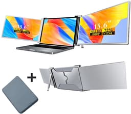 Stemap® Portable Monitor Triple - Full HD - Geschikt Voor 15” / 18,1” Tri-Screen - Laptop Scherm Uitbreider - Inclusief Beschermhoes en Kabels - 2 Jaar Garantie — thumbnail 1