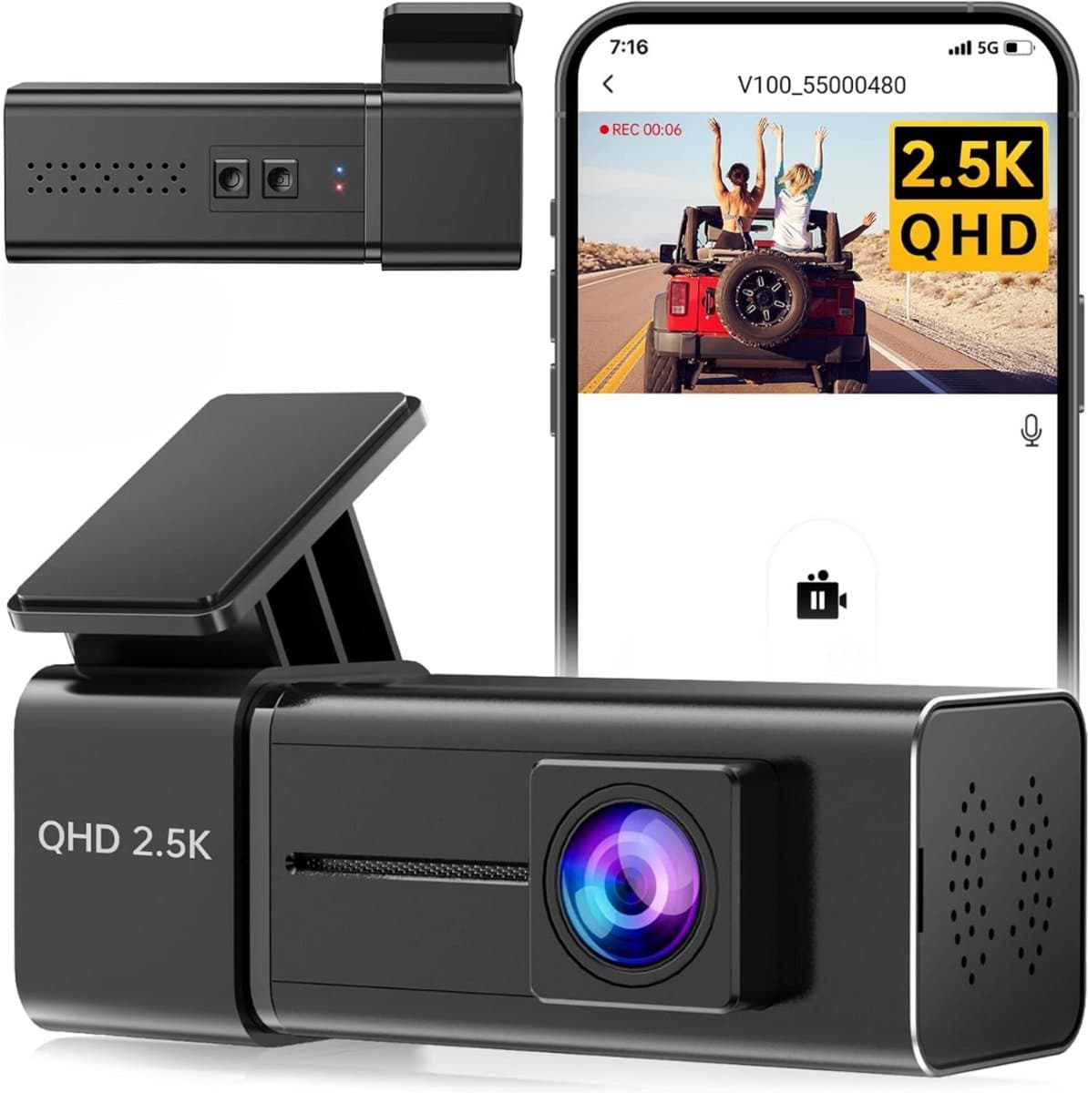 Dashcam - Daschcams - Auto - Camera - Vooruit - Achteruit - Video - Autobeveiliging - Parkeerbeveiliging - Recording - Dag en Nacht - Schadepreventie — afbeelding 1