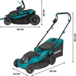 VONROC Grasmaaier - 1600W – 38 cm maaibreedte - Vijf instelbare maaihoogtes: 25/40/50/60/70 mm - Incl. 42L Opvangbak — thumbnail 5