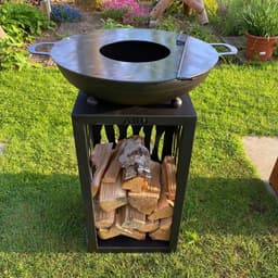 Plancha BBQ – ASH - Glow - Plancha barbecue met grillring – Vuurschaal & Plancha bakken – Zwart — thumbnail 4
