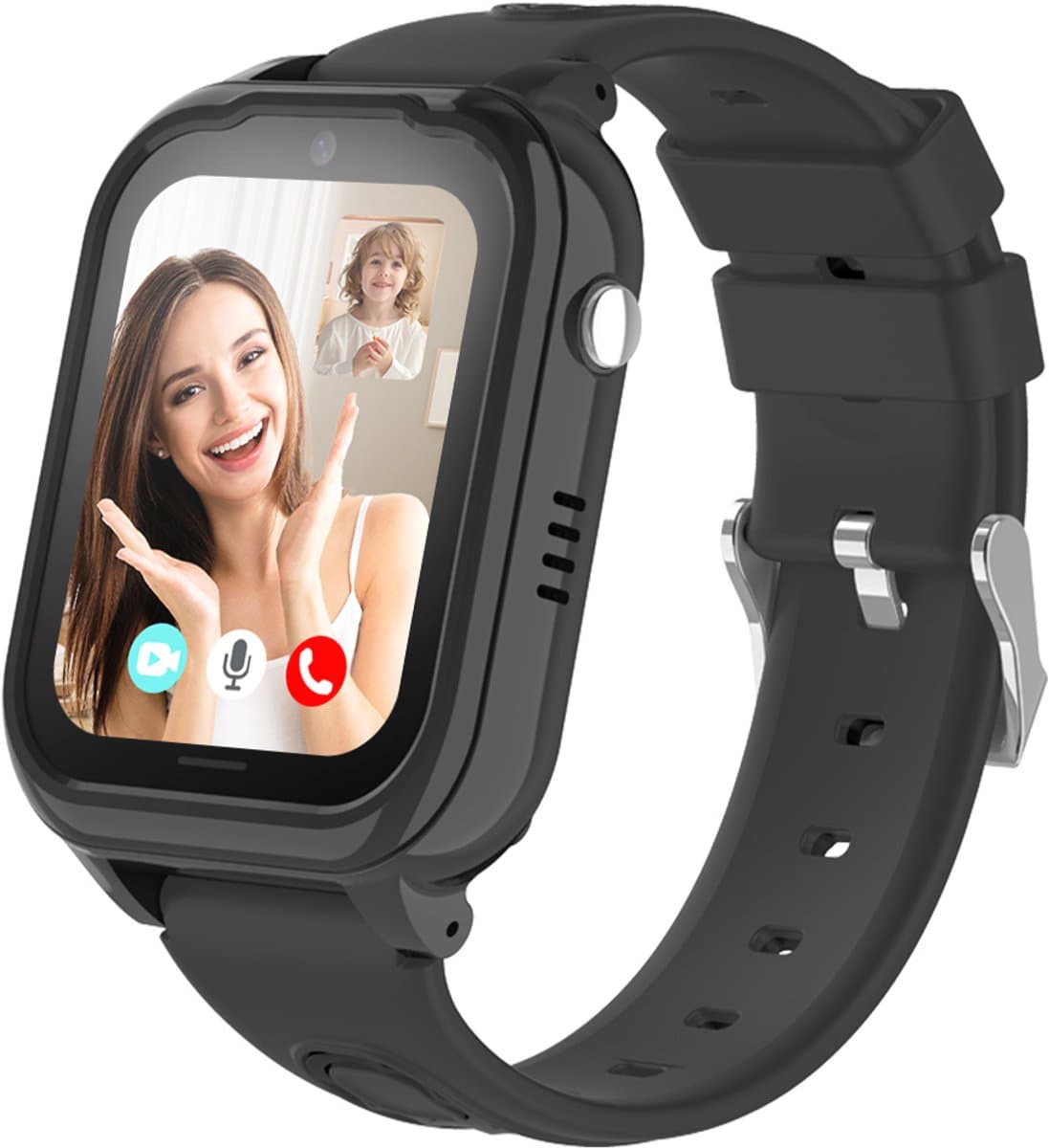 Protectly® GPS Horloge Kind Met Simkaart - SOS-Knop - Smartwatch Kinderen - Smartwatch Kind - GPS Tracker Kind - 4G - Videobellen - HD Camera - Whatsapp en SMS - Elke polsmaat - Incl. Simkaart — afbeelding 1