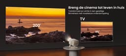 JMGO N1S Nano - 460 ISO Lumen - Audio door Dolby Digital - 1080P - HDR10- Google TV- Ingebouwde Multi-Angle Standaard- met WiFi & Bluetooth voor Thuis - Beamer - DLP Projector — thumbnail 3