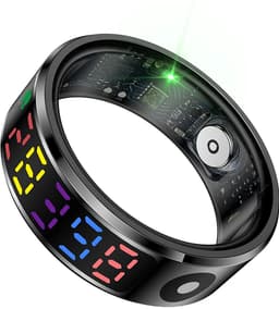 WizBay Premium Select® Smart Ring Color LED Zwart - Maat 12 - Hartslag Slaap Zuurstof - Gesture - Multi Sport Modi — thumbnail 4