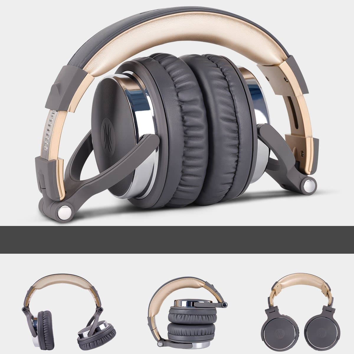 OneOdio Wired Pro 20 Grey-gold Headphones — afbeelding 1