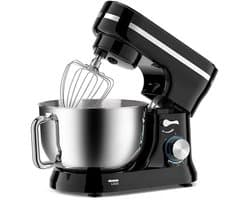 Keukenmixer - Keukenmachine - Foodprocessor - Keukenrobot - 1000W – 8 Snelheden – 4.5L Roestvrijstalen Kom – Elektrische Foodmixer - Zilver