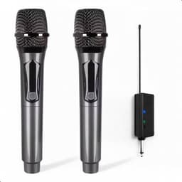 Tech Essentials Draadloze Microfoon - 2 Stuks - USB-C Oplaadbaar - Extra bereik - Karaoke - ASMR - Studio - Geschikt Voor Partybox - 3.5-6.3mm Jack — thumbnail 1