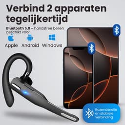 Otiume - Draadloze Headset met Microfoon – Noise Canceling oortjes – Handsfree Bellen – Bluetooth - Zwart — thumbnail 5