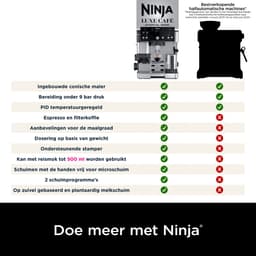 Ninja Luxe Café Essential 2-in-1 Espressomachine en Filterkoffiezetapparaat met Melkopschuimer - ES501EU — thumbnail 3