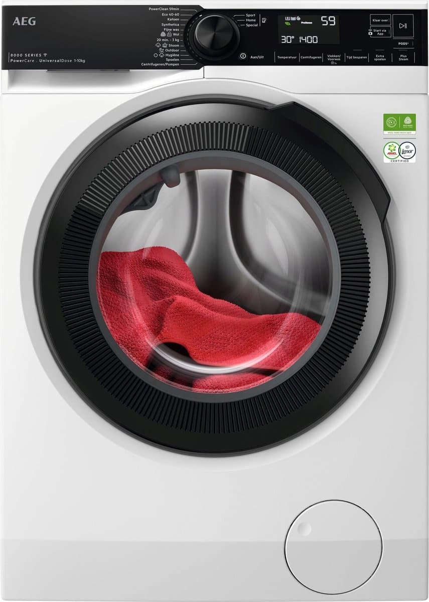 AEG LR86XDOSE 8000 serie PowerCare UniversalDose - Wasmachine - 50% zuiniger dan Energielabel A - 1400 toeren - 10kg — afbeelding 1
