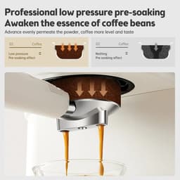 Espressomachine - Koffiezetapparaat - Koffiemachines - Wit — thumbnail 2