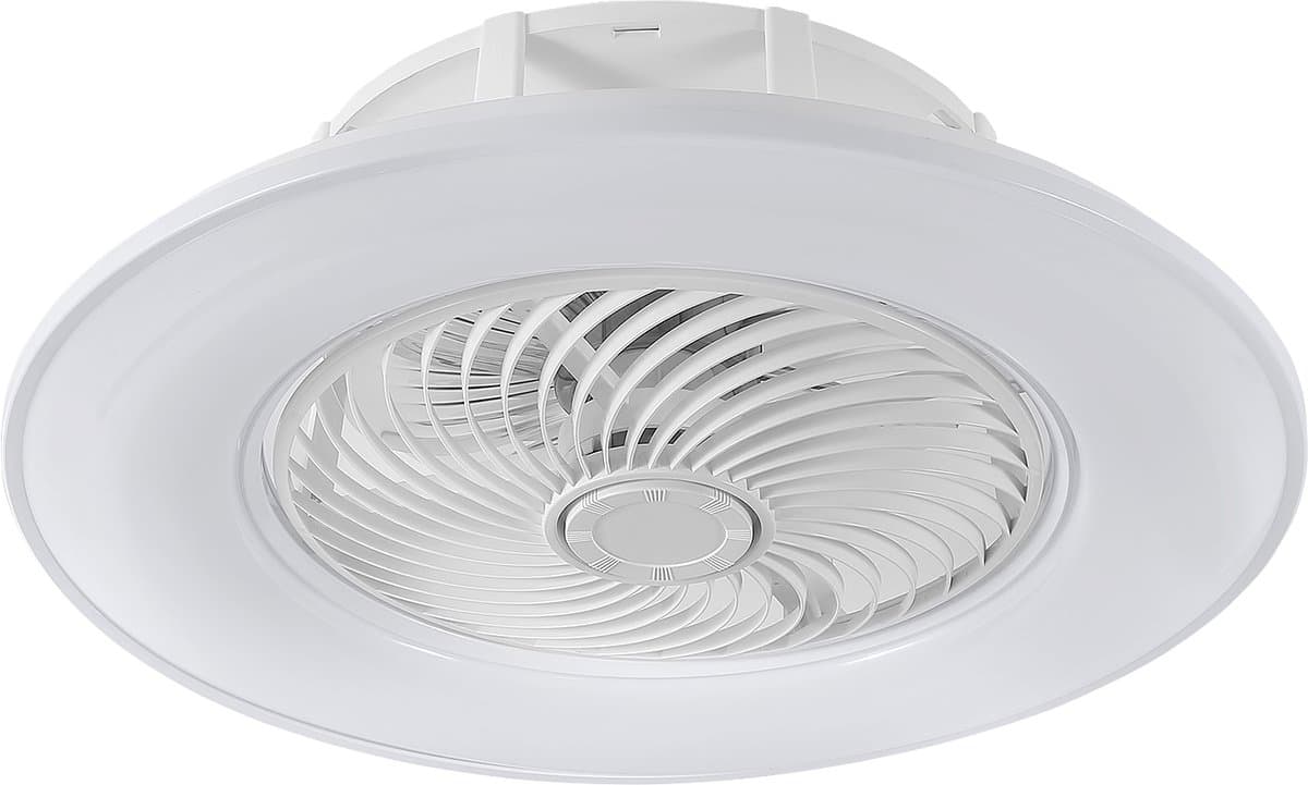 Aufun Hanglamp Met Ventilator, Plafondventilatorlamp, Led Hanglamp, Dimbaar, 3-Standen Verlichting, Moderne Stille Ventilatorlamp, Met Afstandsbediening, Diameter 560 Cm, Wit — afbeelding 1