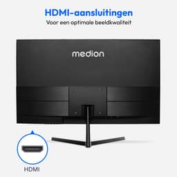 MEDION P52218 (MD 20150) 54,6 cm (22 inch) Full HD breedbeeldmonitor (FHD, 16:9, HDMI, VGA, antiflikkering, antiverblinding, antiblauwlicht, meertalig menu) zwart — thumbnail 4