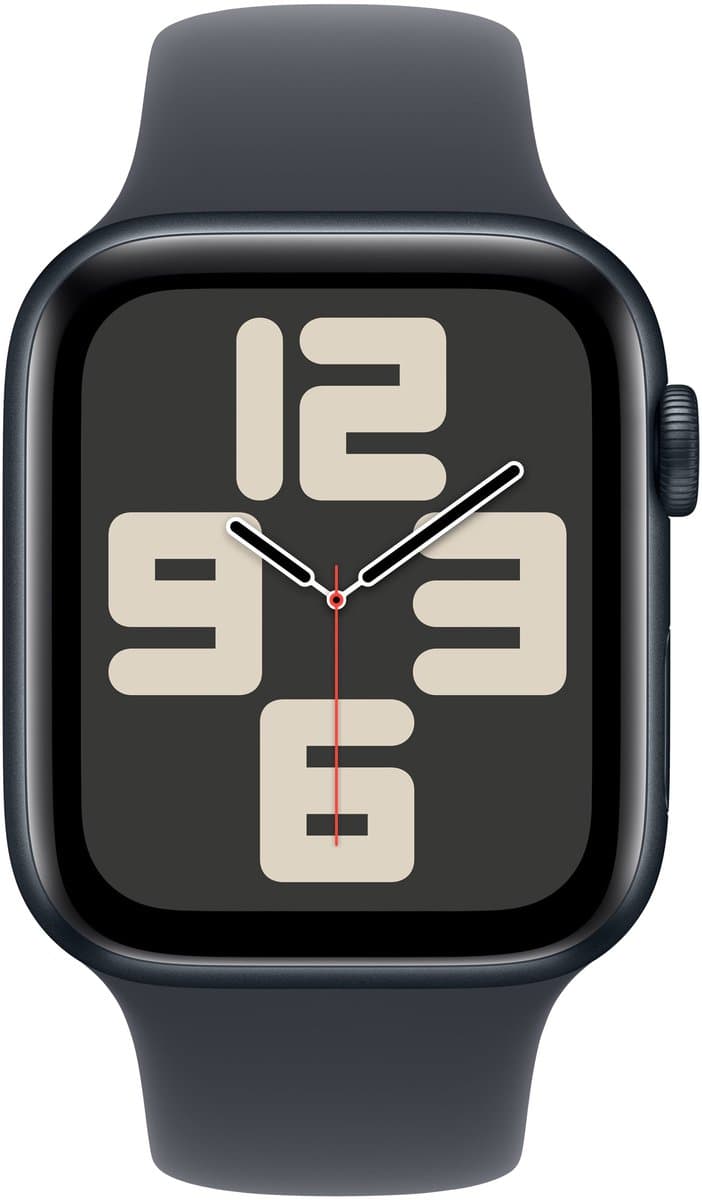 Apple Watch SE 2024 GPS 44mm Midnight Aluminium Case with Midnight Sport Band - S/M — afbeelding 1