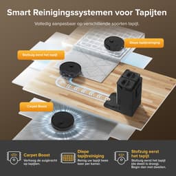 Roborock QV 35S Robotstofzuiger– 10000 Pa zuigkracht– Dubbele anti-klitborstels– Slimme obstakelvermijding– Dubbele opklapbare– Draaiende dweilen– Automatisch dweilen– Zelfdrogend– Zwart–Qrevo plus Upgrade — thumbnail 2