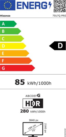 Hisense 75U7Q PRO - 75 inch - 4K MiniLED - 2025 — thumbnail 2