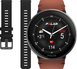 Polar Ignite 3 Titanium- Fitness Smartwatch & GPS Activity Tracker - Leder Brons/Siliconen Zwart - S-L — thumbnail 1