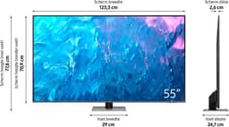 Samsung QE55Q77C - 55 inch - 4K QLED - 2023 - Buitenlands model — thumbnail 3