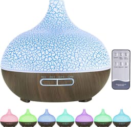Aroma diffuser 550 ml - Stil, Ultrasoon, Luchtbevochtiger & Aromatherapie met LED-verlichting — thumbnail 1