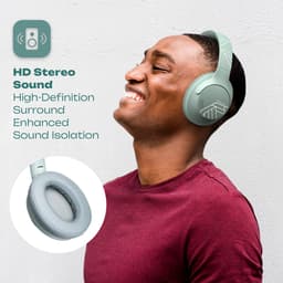 PowerLocus P3 - Bluetooth Koptelefoon – Draadloos – Over-ear – 50 uur batterijduur – Microfoon – Mint — thumbnail 5