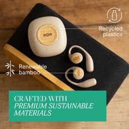 House of Marley Liberate Open Draadloze Oordopjes - Open Ear Bluetooth Sport Oortjes - 20 uur Batterijduur - Zweetbestendig en Waterbestendig - USB C - Gemaakt van Duurzame Materialen - Cream — thumbnail 5