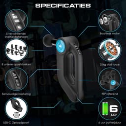 Sanbo Massage Gun Professioneel Pro Plus - Inclusief Verwarmend opzetstuk - Massage pistool - Massage Apparaat - Pro Plus (4200RPM) — thumbnail 4