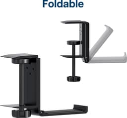 MMOBIEL Koptelefoon Houder voor onder Bureau – Koptelefoon Standaard – Verstelbare Headset Stand – Headset Hanger – Hoofdtelefoon Headset Houder Bureau – Universele Koptelefoon Haak - Zwart Aluminium — thumbnail 3