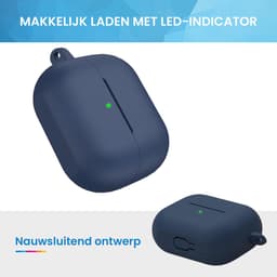 YONO Soft Case geschikt voor Samsung Galaxy Buds 3 / 3 Pro / 3 FE - Siliconen Hoesje - Donkerblauw — thumbnail 4