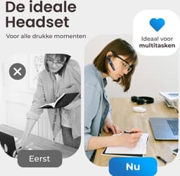 DynaBright Draadloze Headset PRO - Noise Canceling – Incl Oplaadkoffer - Bluetooth 5.1 - Bluetooth Headset – Handsfree Bellen Auto - Oortjes Draadloos met Microfoon — thumbnail 5